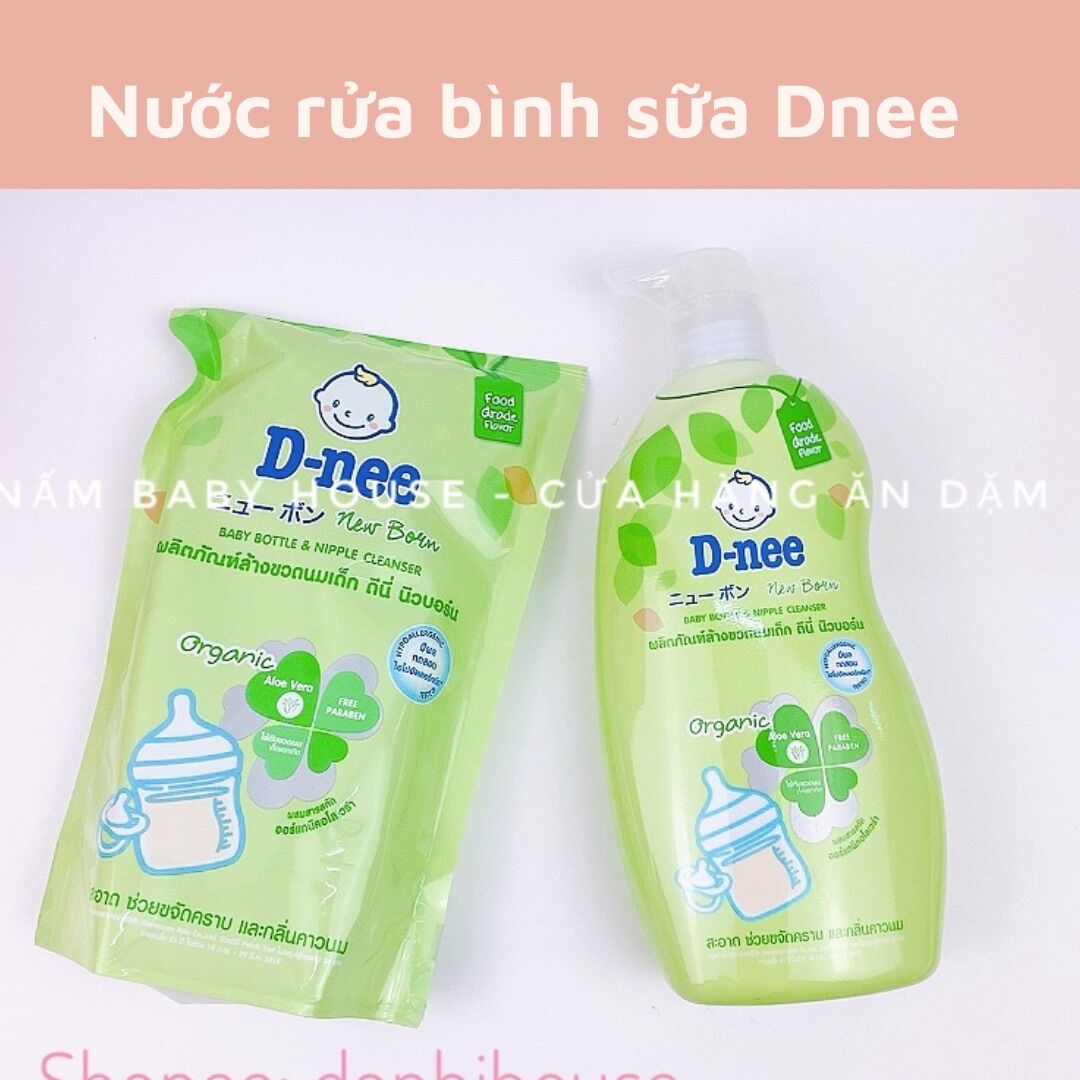 Date 2026 Nước rửa bình sữa, hoa quả Dnee Thái Lan an toàn cho bé 600ml