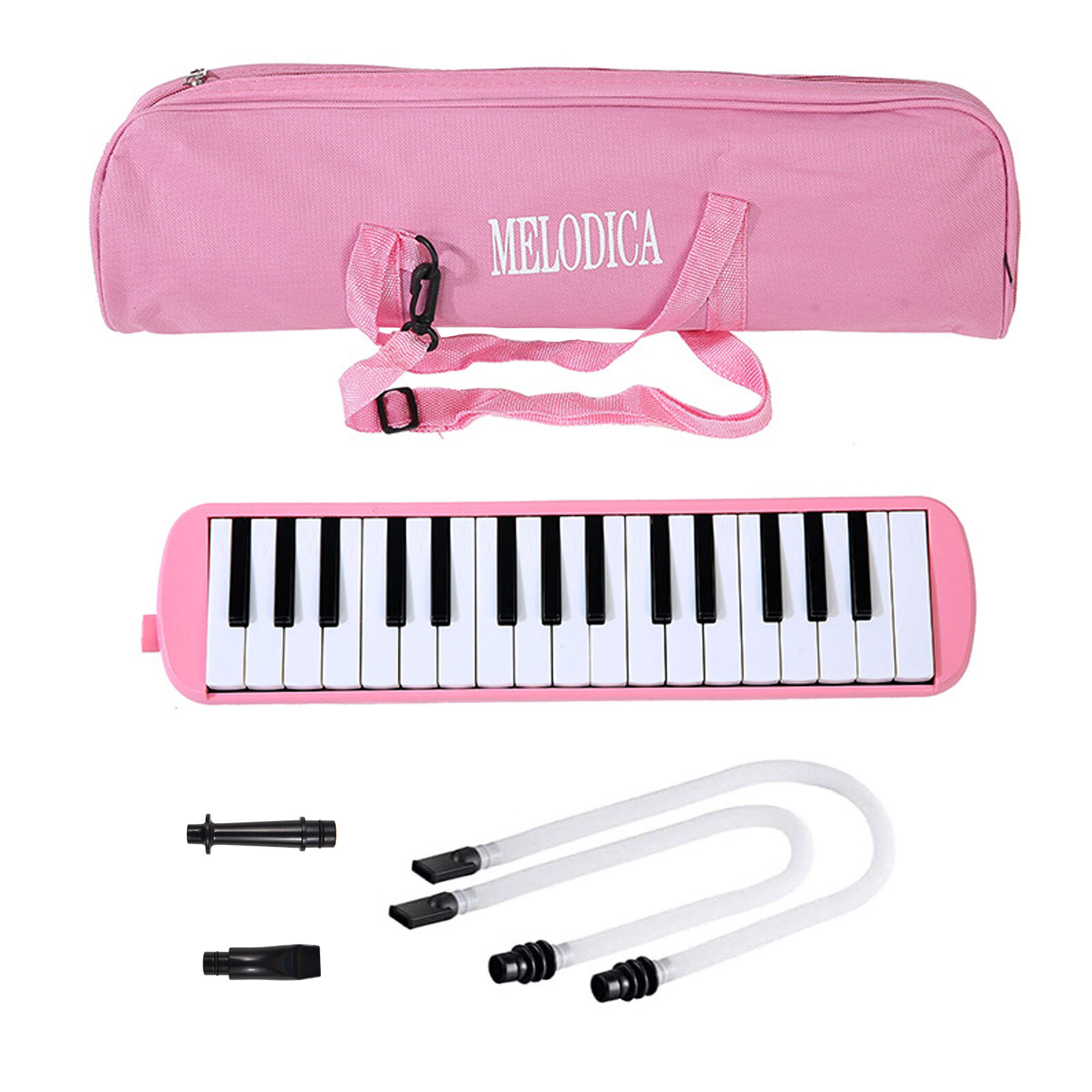 32 Phím Melodica Air Piano Bàn Phím Mềm Thổi Ống Thổi Vòi Phun Melodica Gió Nhạc Cụ Mang Theo Túi