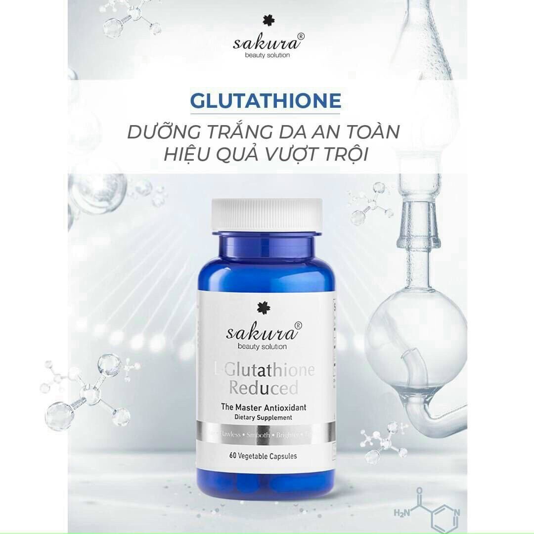 Viên uống trắng da ngừa lão hóa Sakura Glutathione - 60 viên