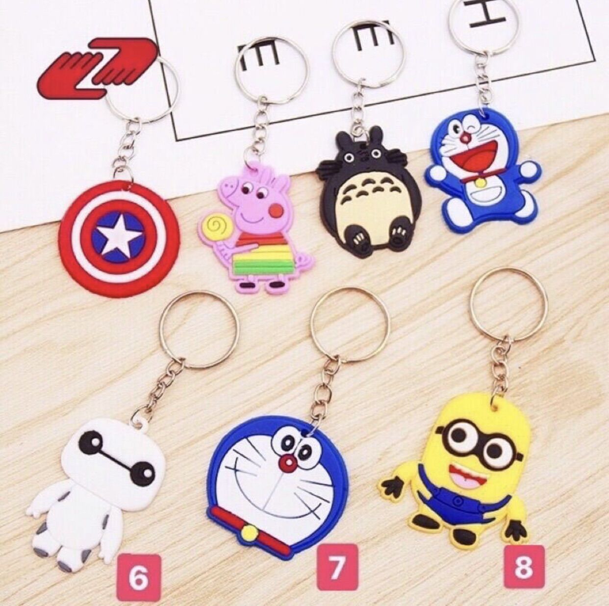 Combo 40 Móc Khoá Một Mặt Silicon Cute Dễ Thương Siêu Bền