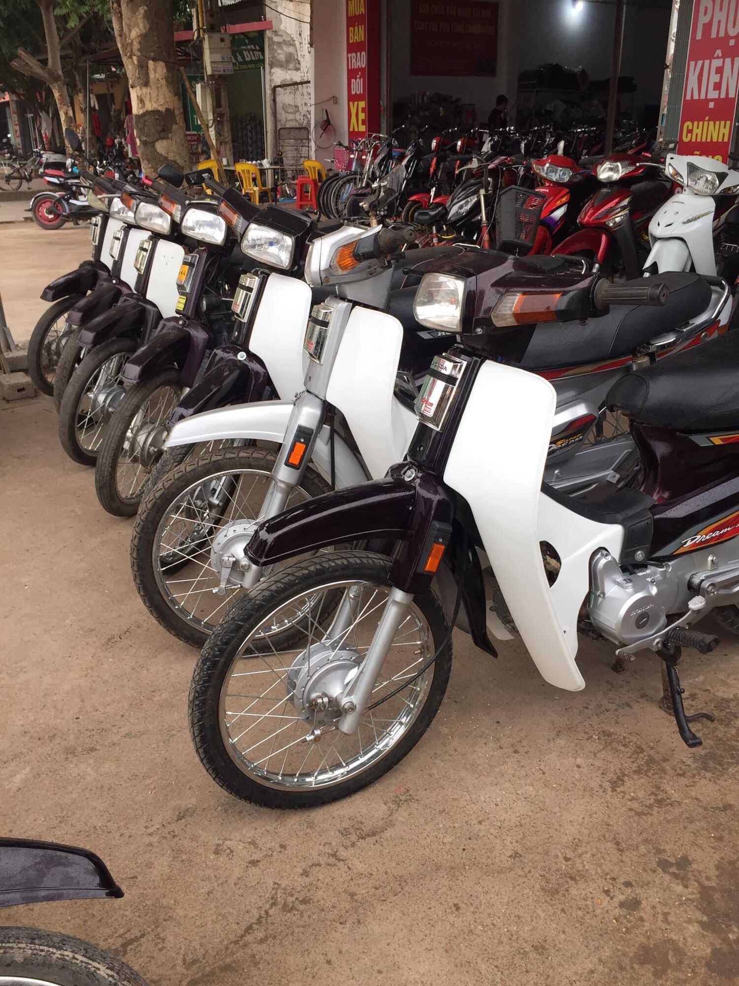 Bộ nhựa dàn áo xe Dream 50cc - 100cc tem lửa đỏ