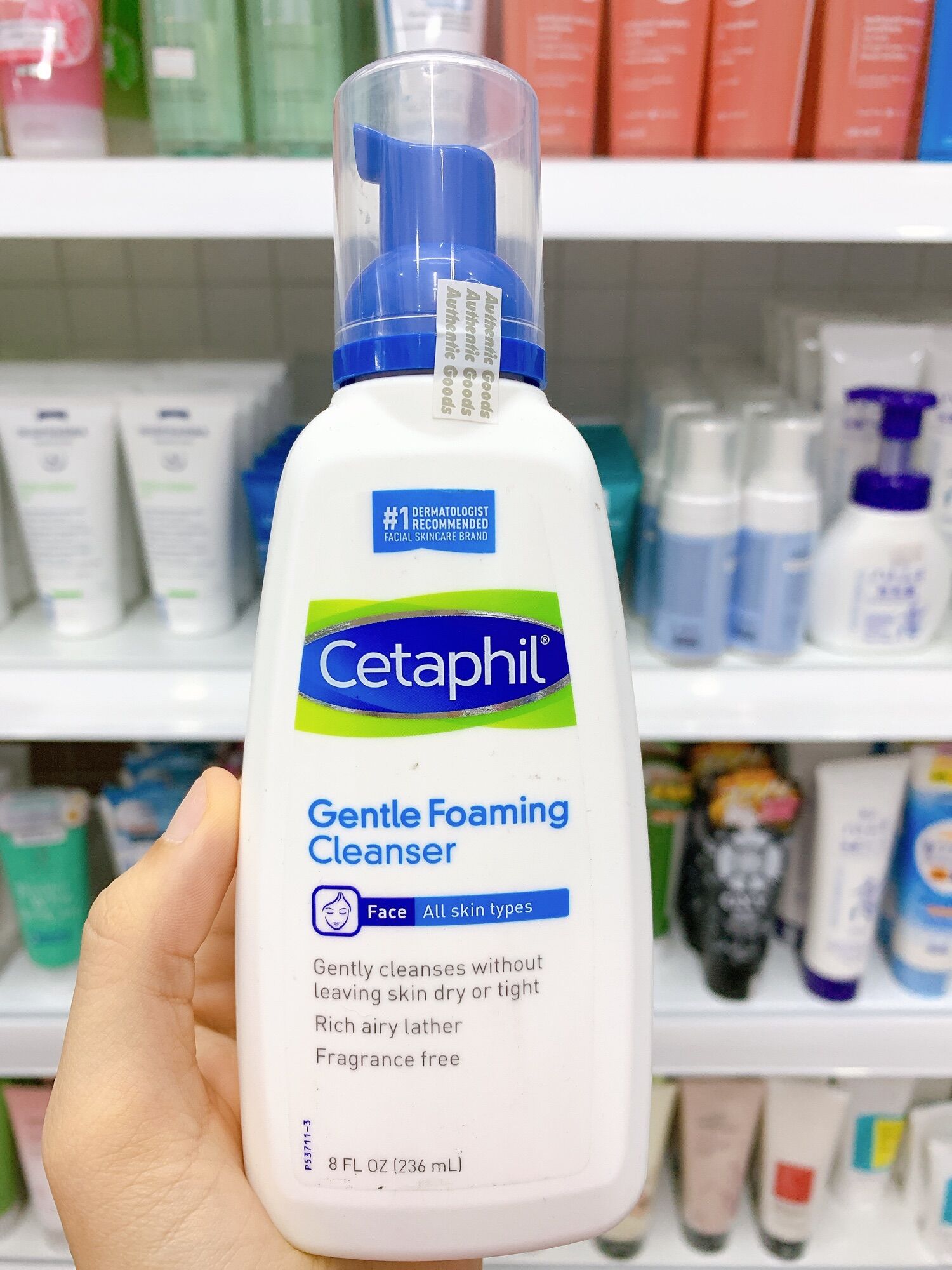 Sữa rửa mặt tạo bọt dịu nhẹ Cetaphil Gentle Foaming Cleanser | sửa rửa mặt dạng bọt 236 ml