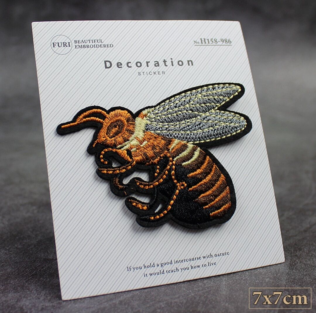 Sticker Patch Thêu Ủi Hình Con Ong Cao Cấp Các Loại