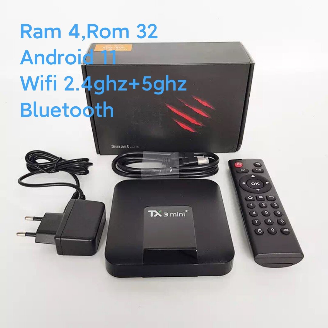 Android TV box tx3 mini plus 2022 bản Ram 4g,Rom 32g