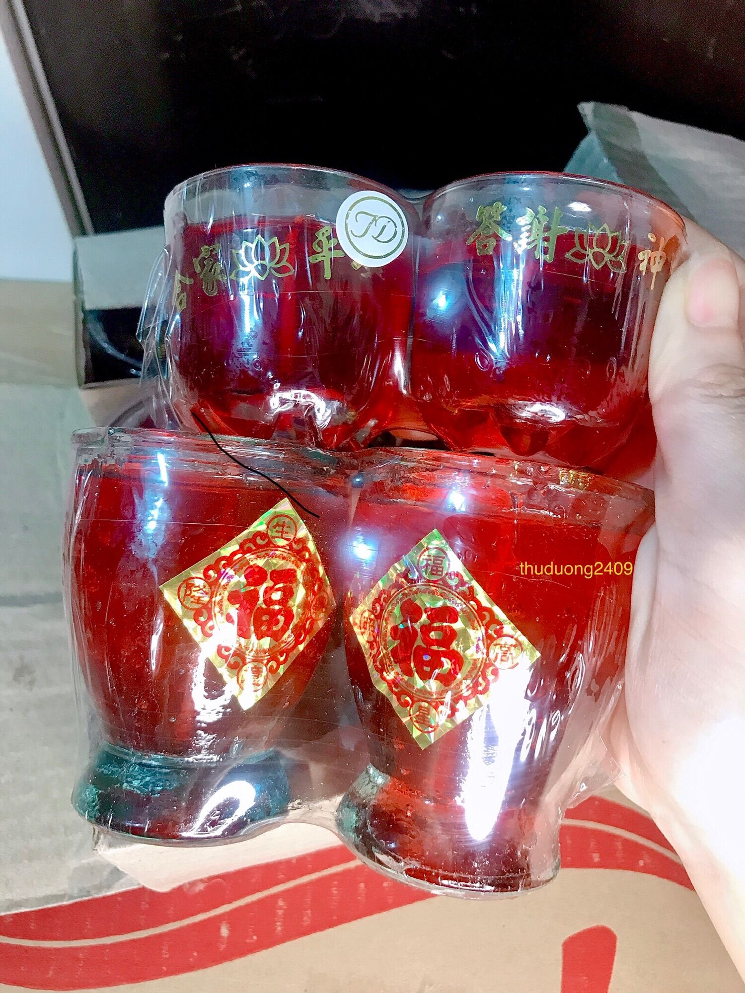 6 cặp Đèn cầy ly size múi cau ( nến ly )