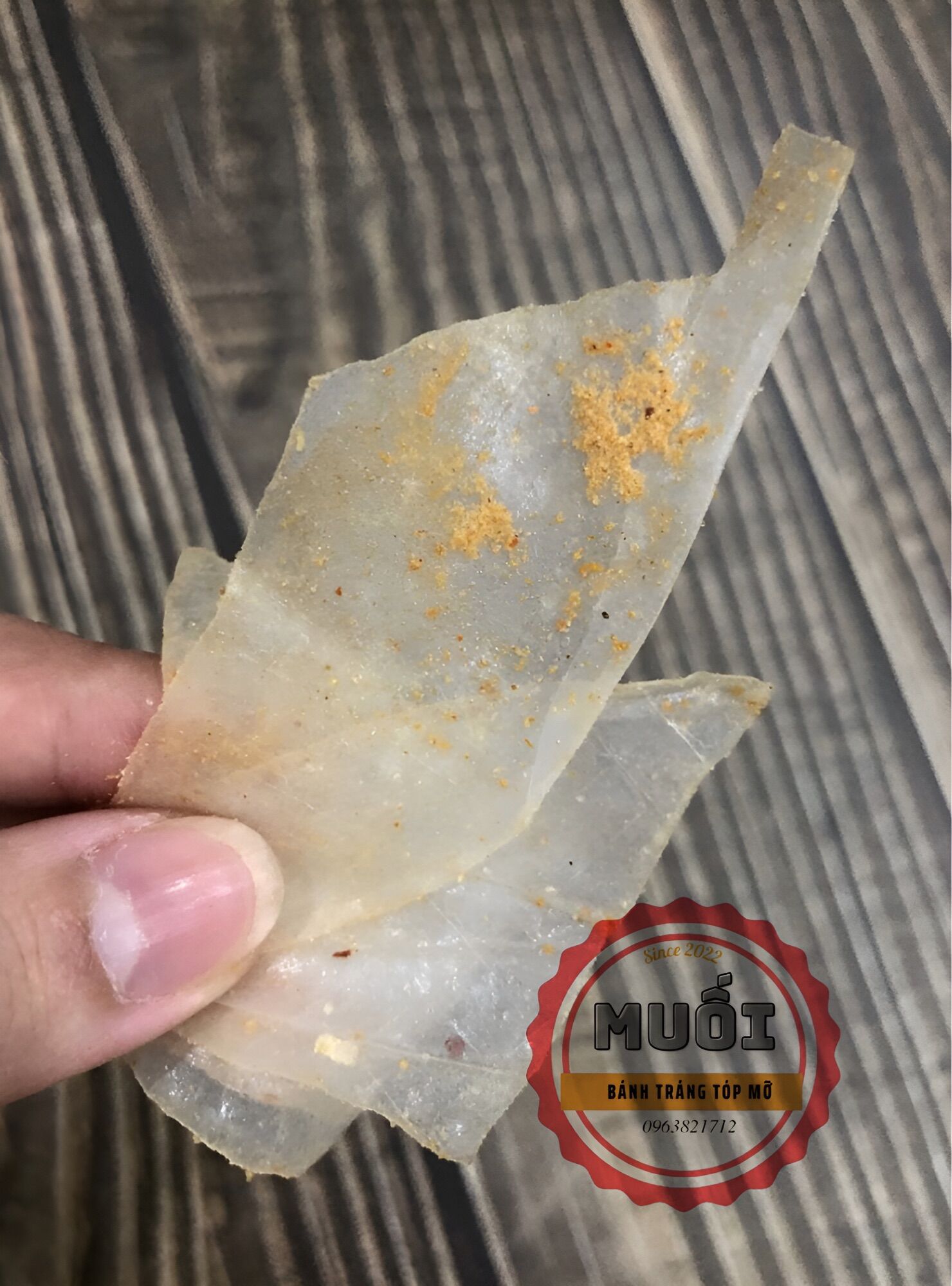 Bánh tráng phơi sương muối hành phi (5 Bịch)