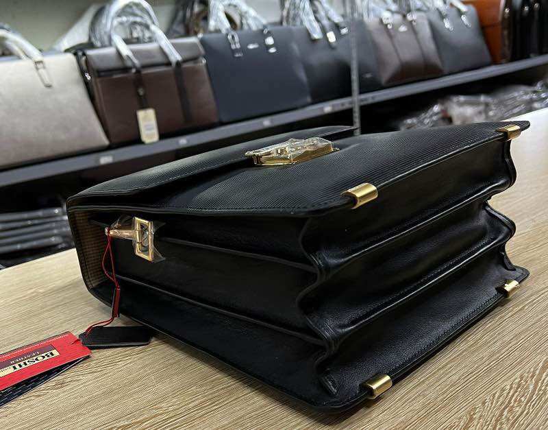 Cặp Da Đứng Khóa Số San Leather 68008