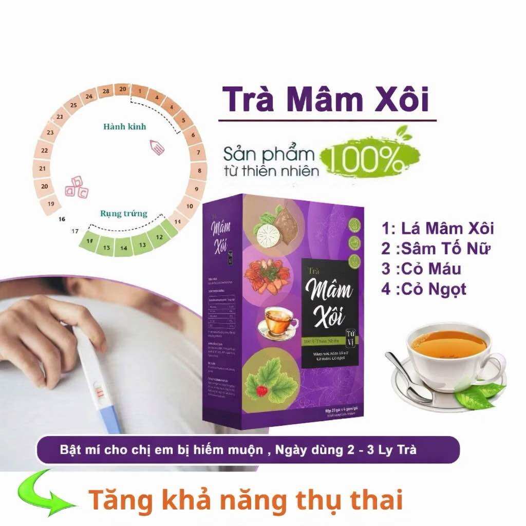 Trà Mâm Xôi Tứ Vị thanh lọc đẹp da ổn định nội tiết tố