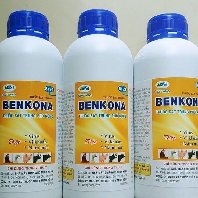 Sát khuẩn và khử trùng diệt cho cây trồng và chuồng trại BENKONA,chai 1000ml