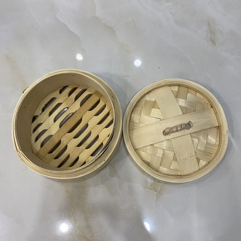 Xửng hấp tre để hấp bánh bao, há cảo