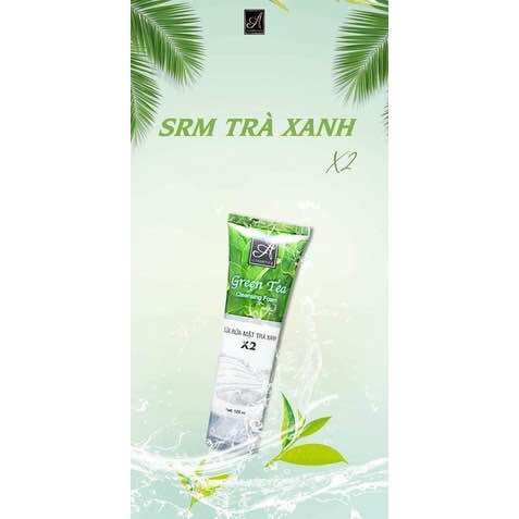 [Chính Hãng] sữa rửa mặt trà xanh x2 a cosmetics phương anh date mới