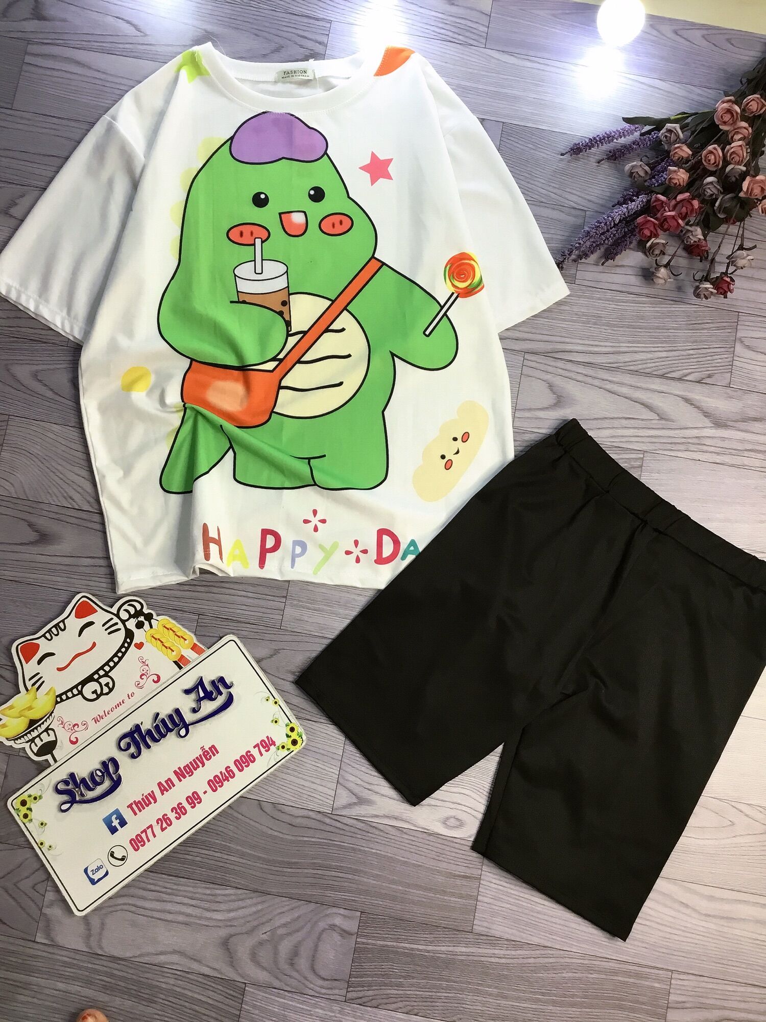 Áo thun cotton form rộng tay lở 40-70kg