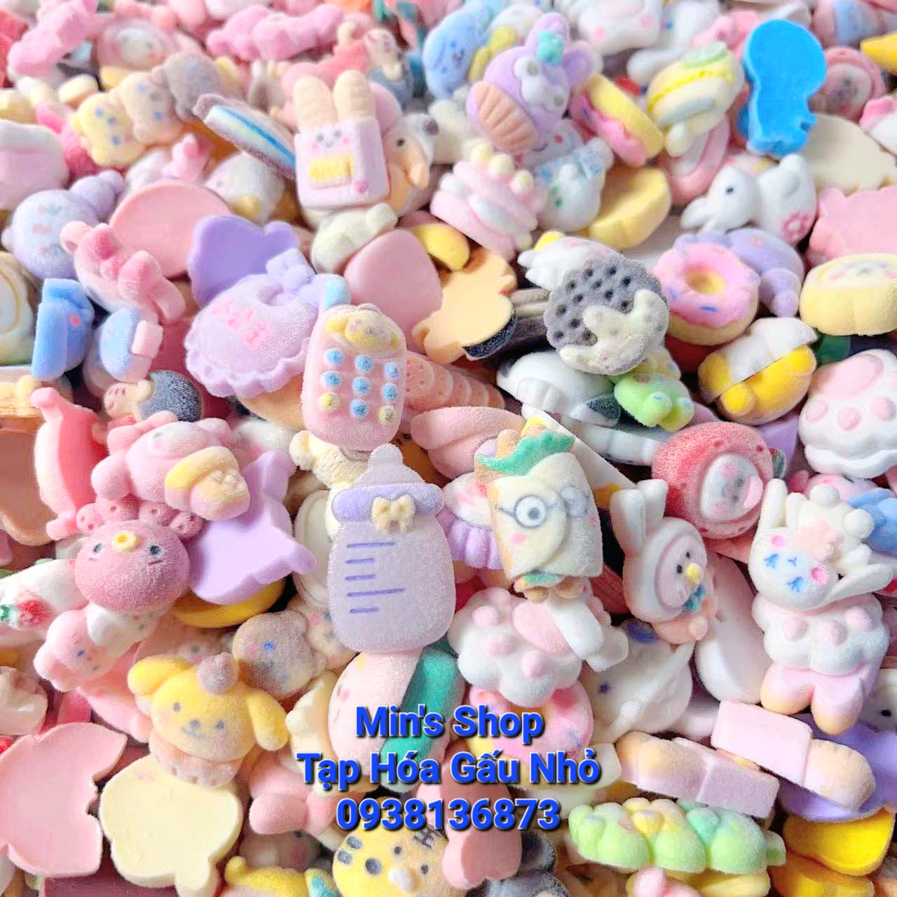 Set 100 charm nhung/charm lông siêu đẹp, độc, lạ