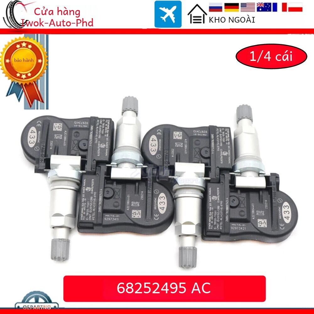 Tpms Cảm Biến Áp Suất Lốp 433 Mhz Cho Dodge Durango Jeep Grand Cherokee 6.4l Srt 2016-2020 Hệ Thống Giám Sát Lốp Xe