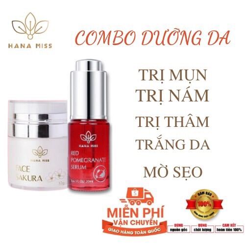 Combo Dưỡng Trắng Hana Miss