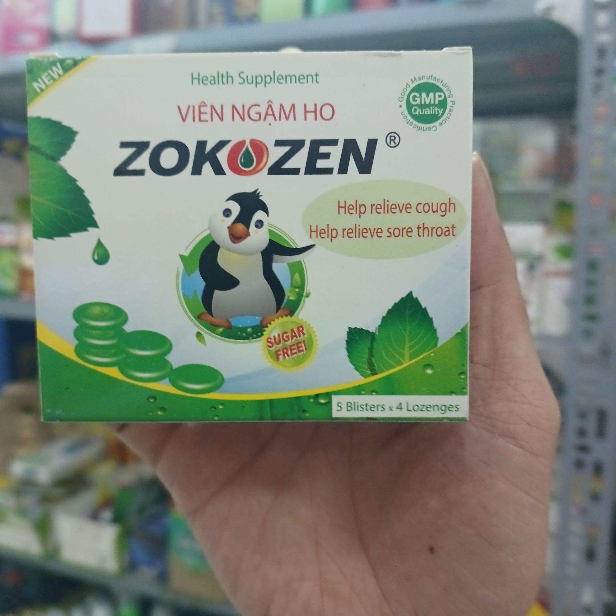 Viên ngậm ho zokozen giúp giảm ho đau rát họng