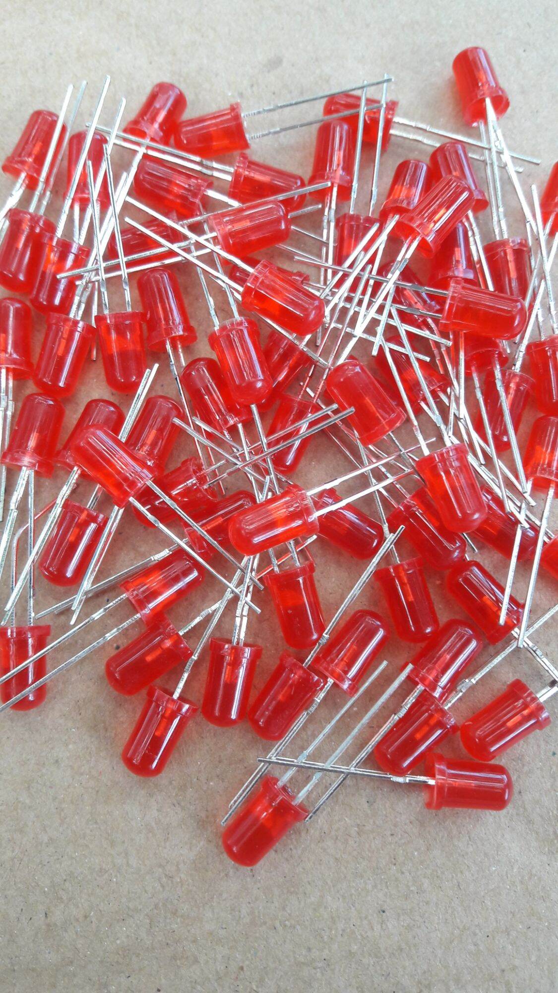 Gói 100 bóng đèn led 5mm màu đỏ