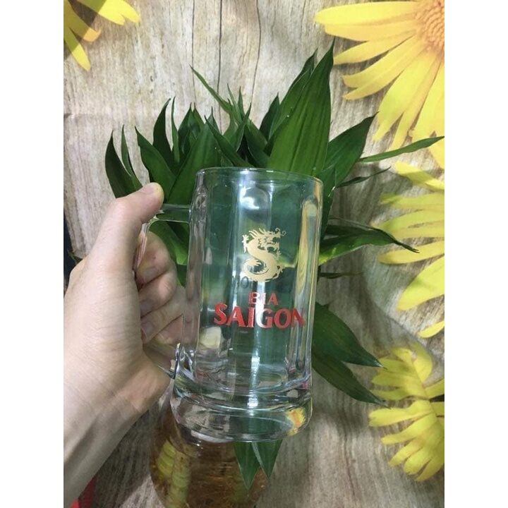 Cốc uống bia Sài Gòn thủy tinh