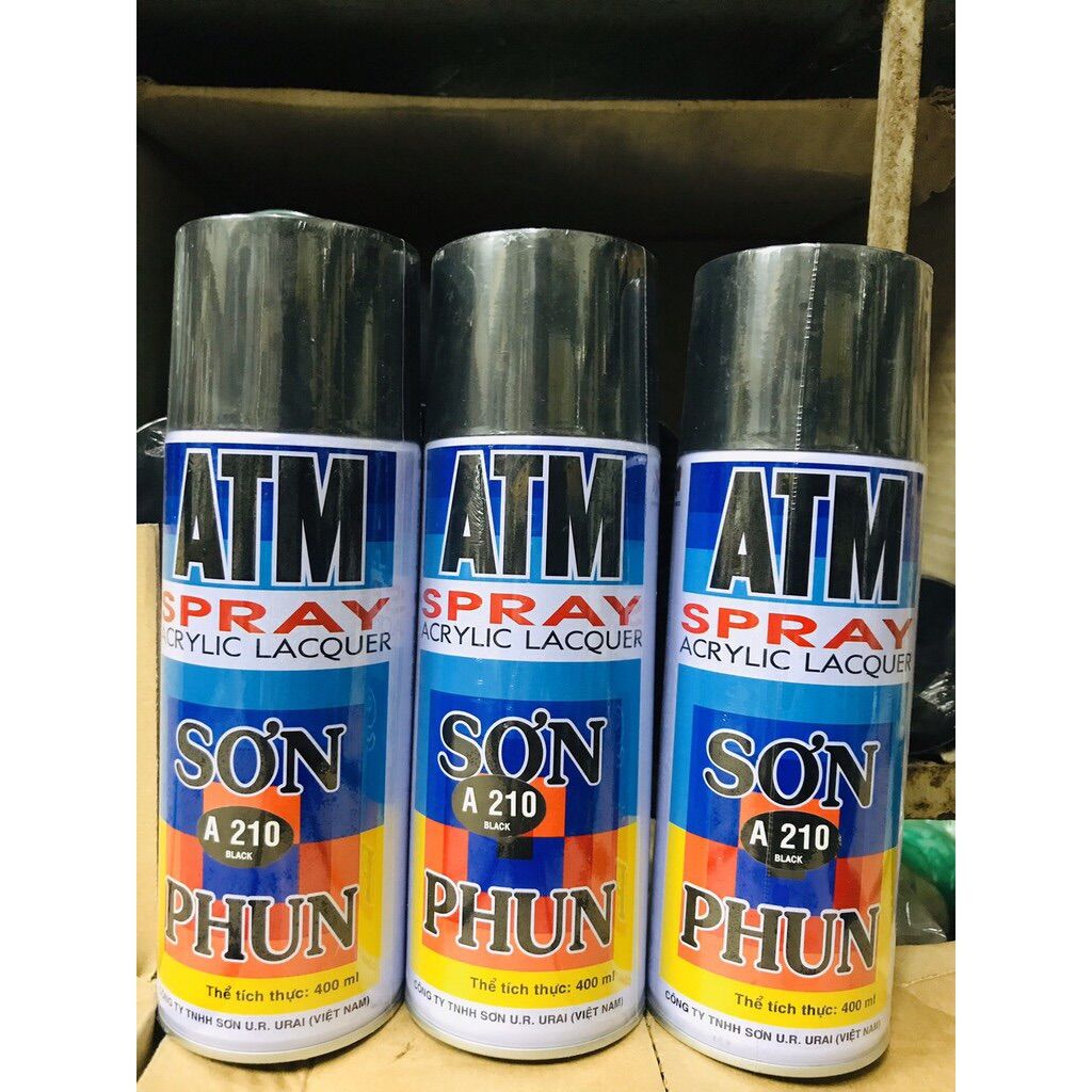 Sơn phun sơn xịt màu đen A210