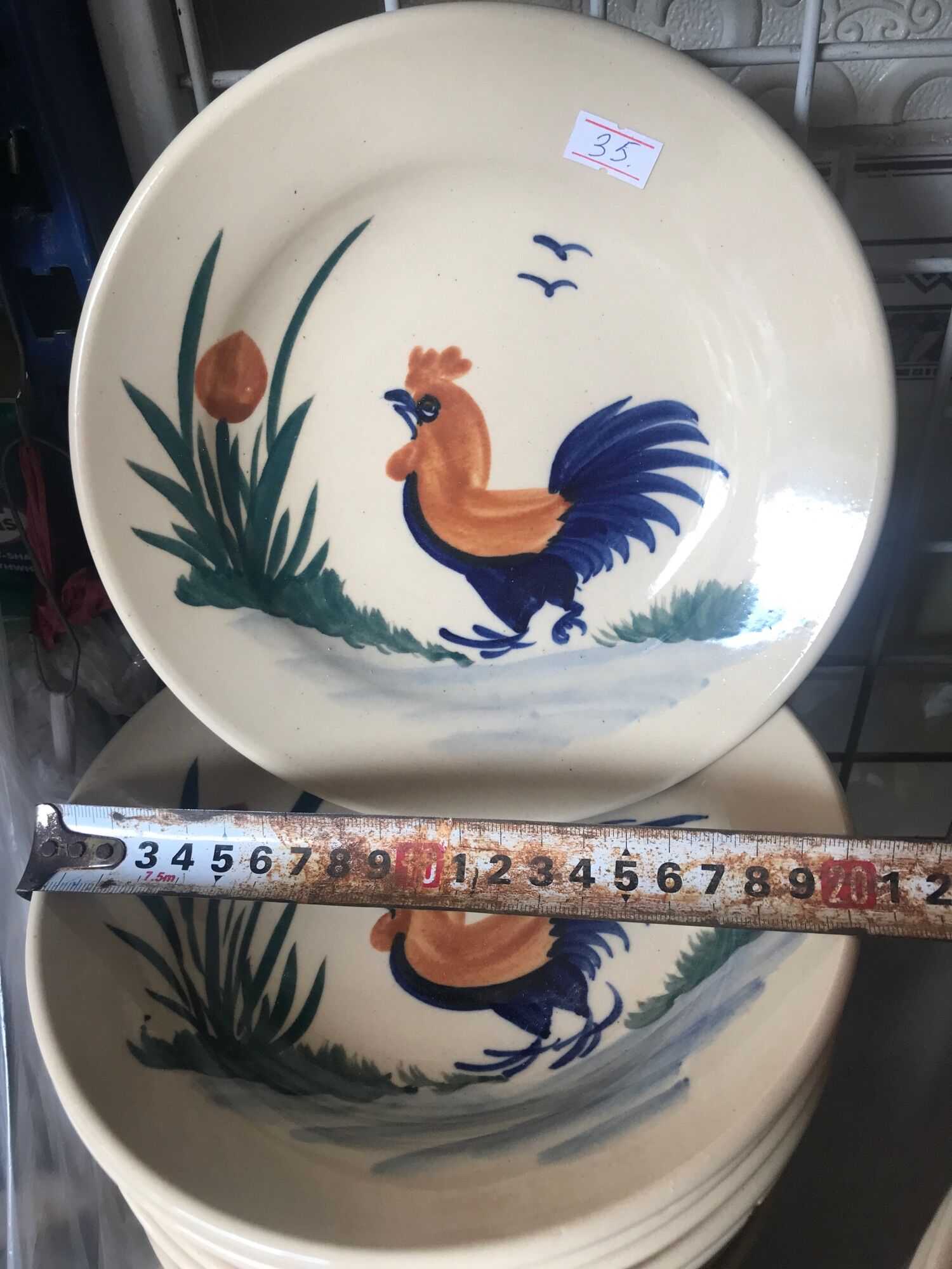 Dĩa đá nung con gà cỡ trung cao cấp set 2 cái