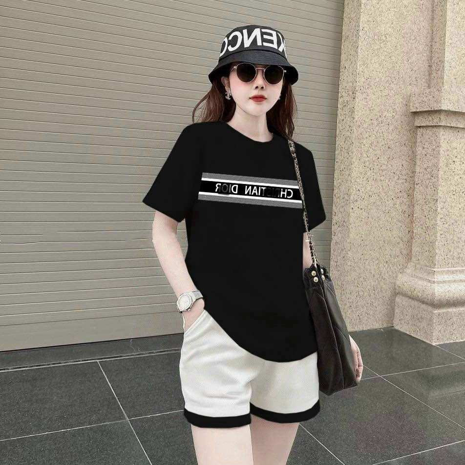 SÉT BỘ SHORT THUN COTTON PHỐI LOGO IN CAO CẤP