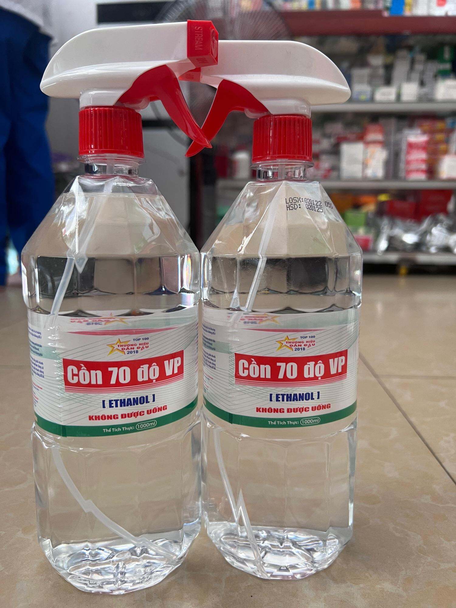 CỒN 70 ĐỘ 1 LÍT CÓ VÒI XỊT CỦA VĨNH PHÚC