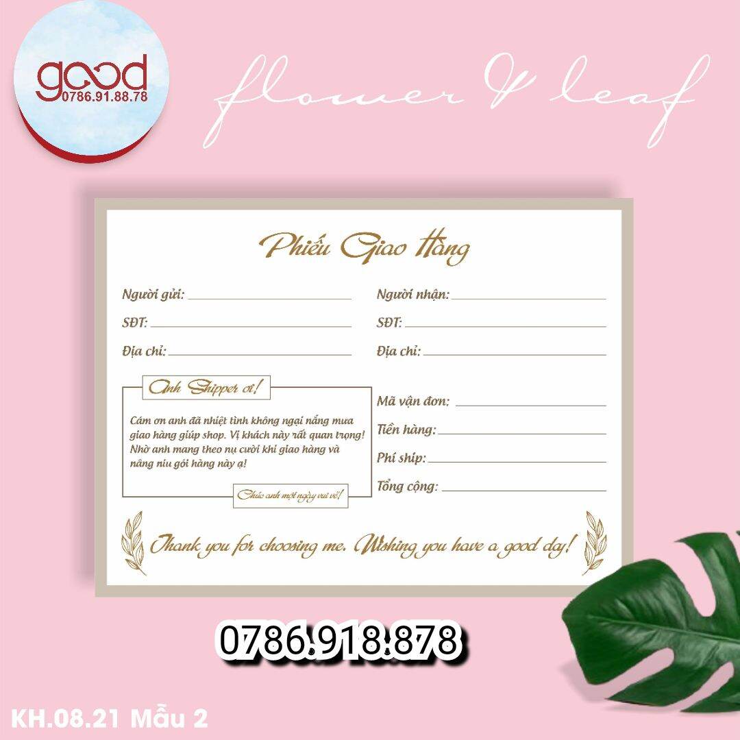 Combo 50 Phiếu Ship xinh xắn