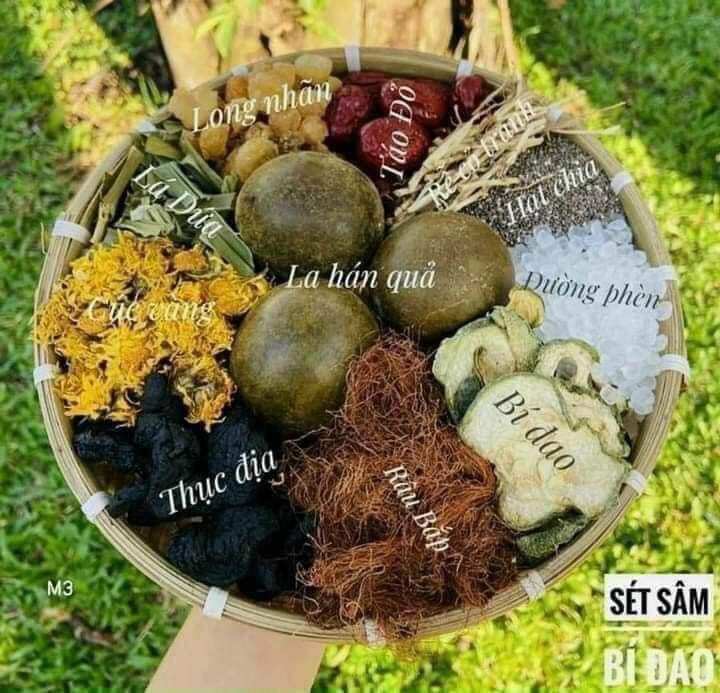 Sét sâm bí đao hạt chia 12vị 400gr