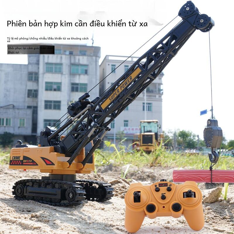 Xe Tải Công Cụ Xây Dựng Điều Khiển Từ Xa Bằng Hợp Kim Cho Trẻ Em Mô Hình Máy Xúc Điện Tử Mô Phỏng Cho Bé Trai