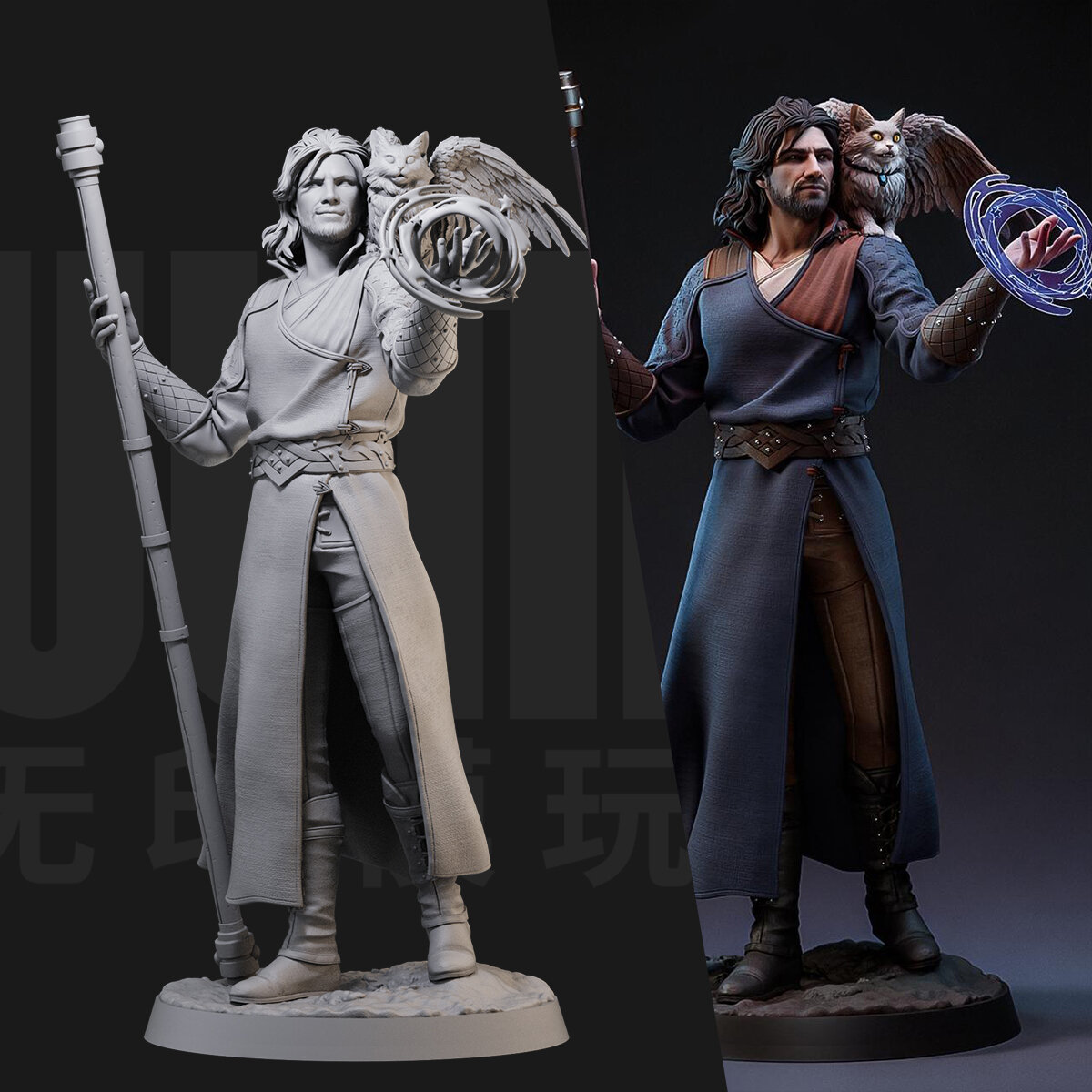 Gale Baldurs Gate 3 DND 1/24 18 Ratio White Model Printed 3D Collectible Figure Game Static Model Co