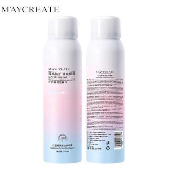 Xịt chống nắng MayCreate nâng tone,chống nước 150ML