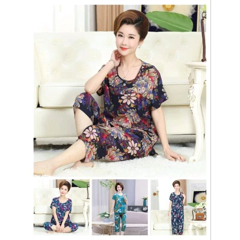 Bộ trung niên , bộ lửng trung niên mặc nhà vải lanh mát lạnh