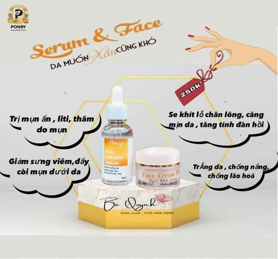_ combo kem face p1 + serum acne