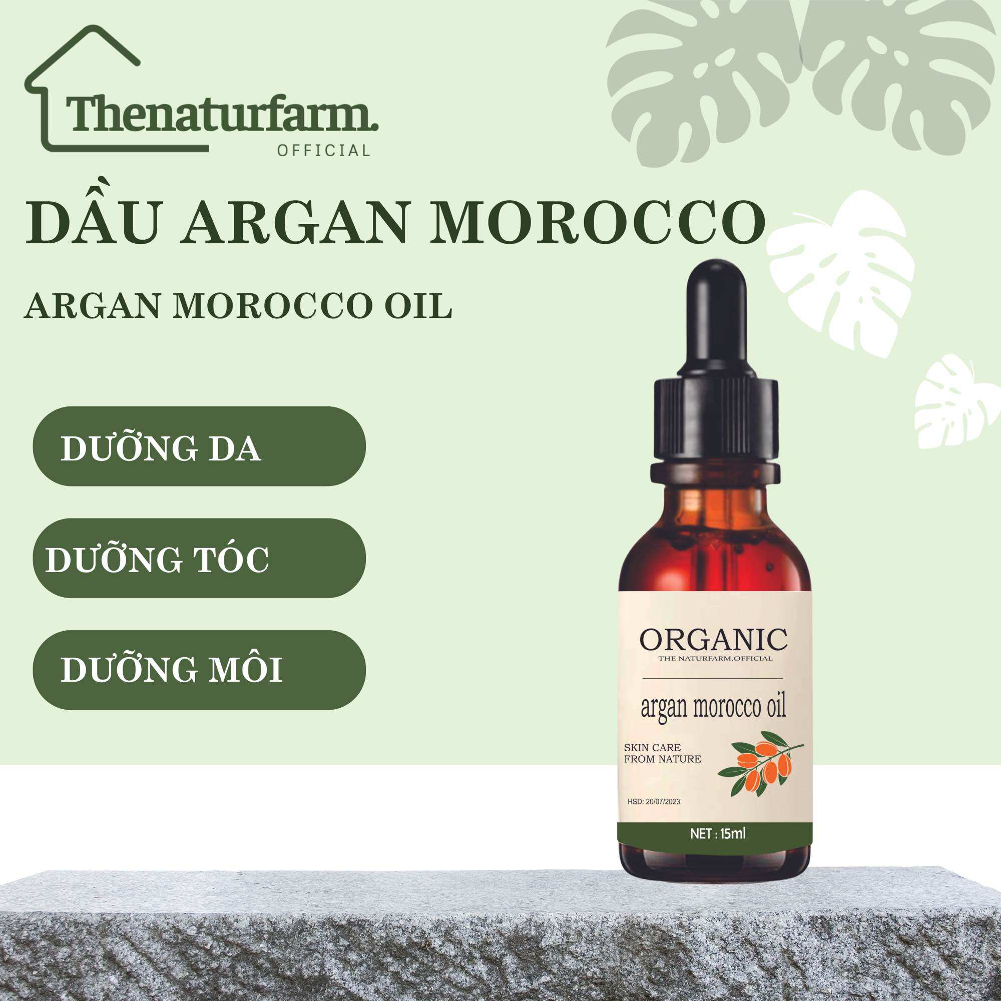 Dầu Argan Morocco nguyên chất Organic 15ML