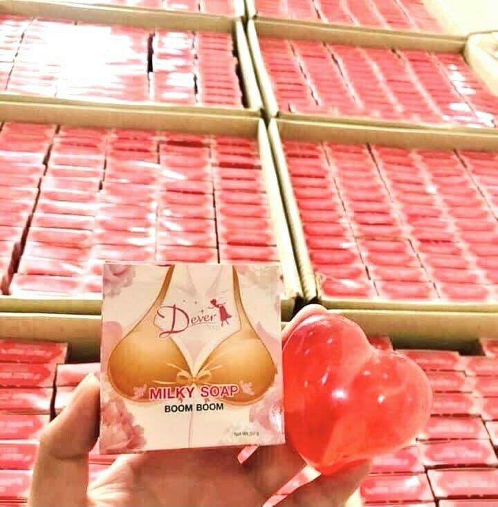 Xà phòng nở ngực Milky Soap Thái Lan (tặng dây đo + túi lưới)