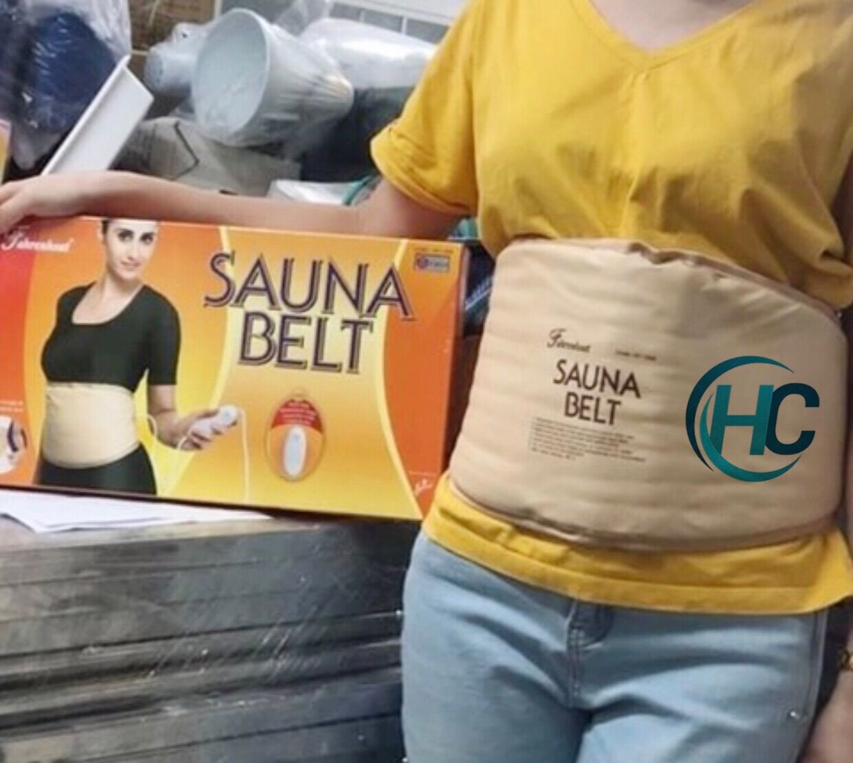 [CHÍNH HÃNG] Đai quấn nóng giảm mỡ bụng Sauna Belt