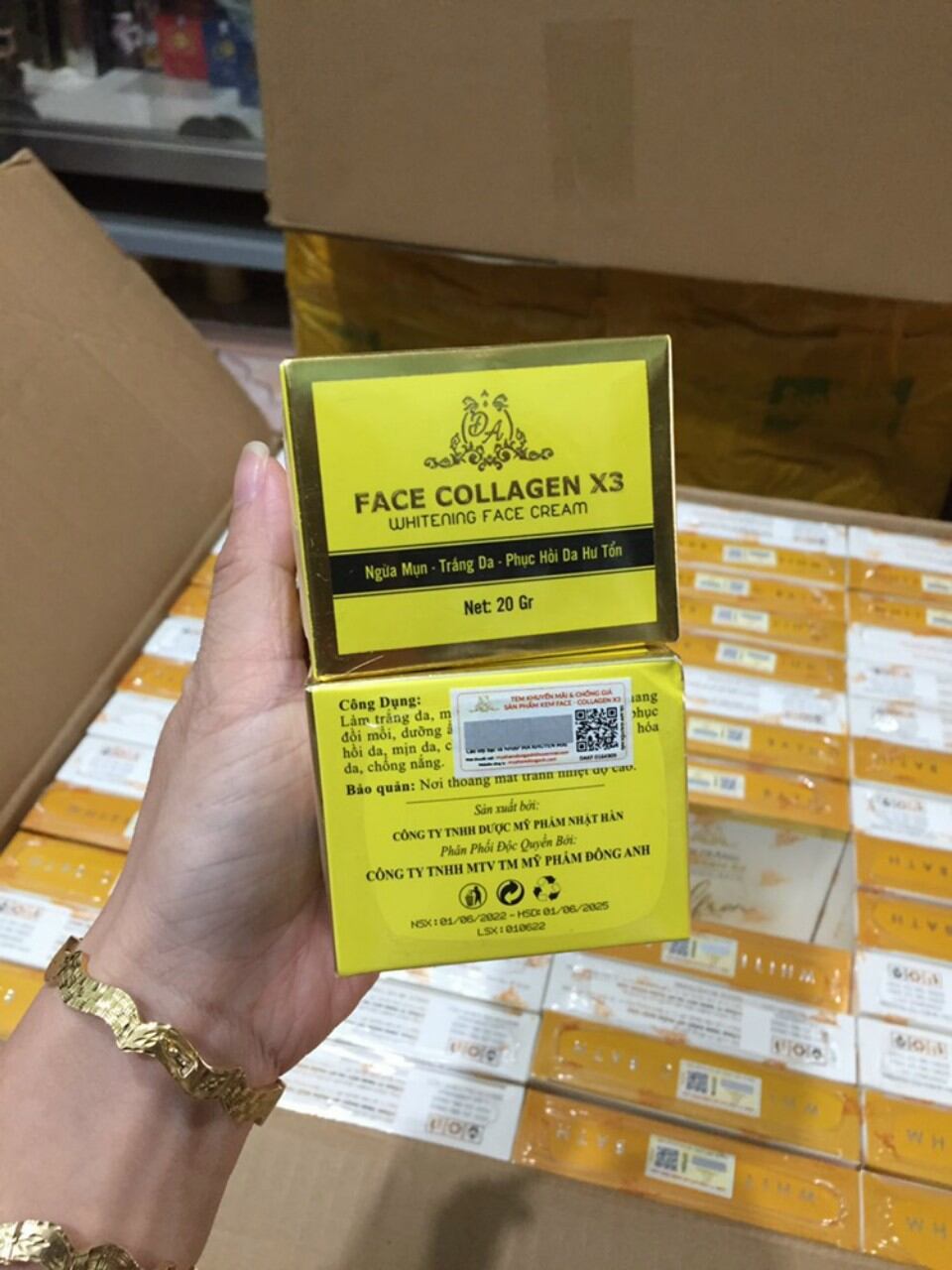 Kem Face Collagen X3 Đông Anh Tem Mới