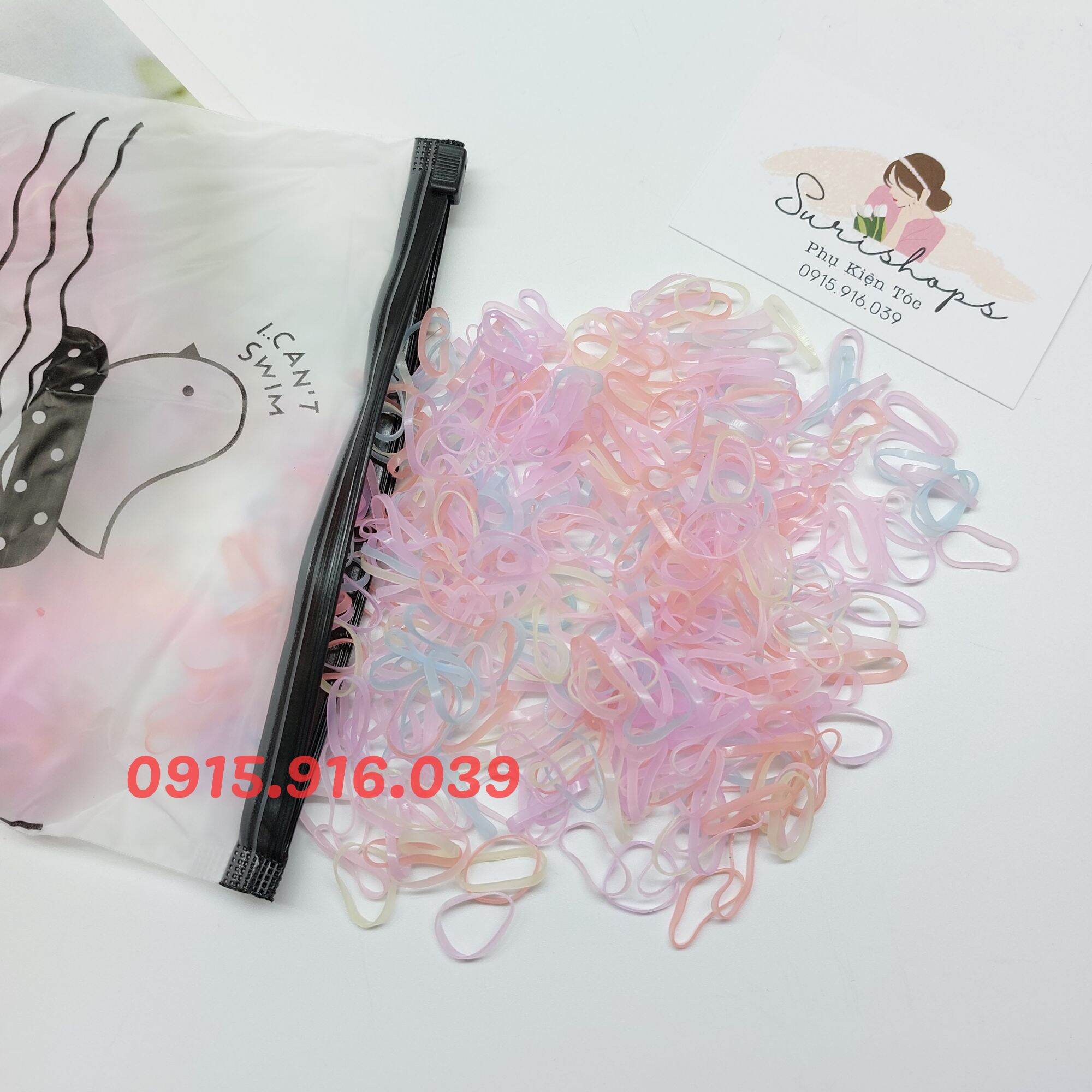 Thun Cột Tóc Túi Zip, Chun Buộc Tóc Size Nhỏ
