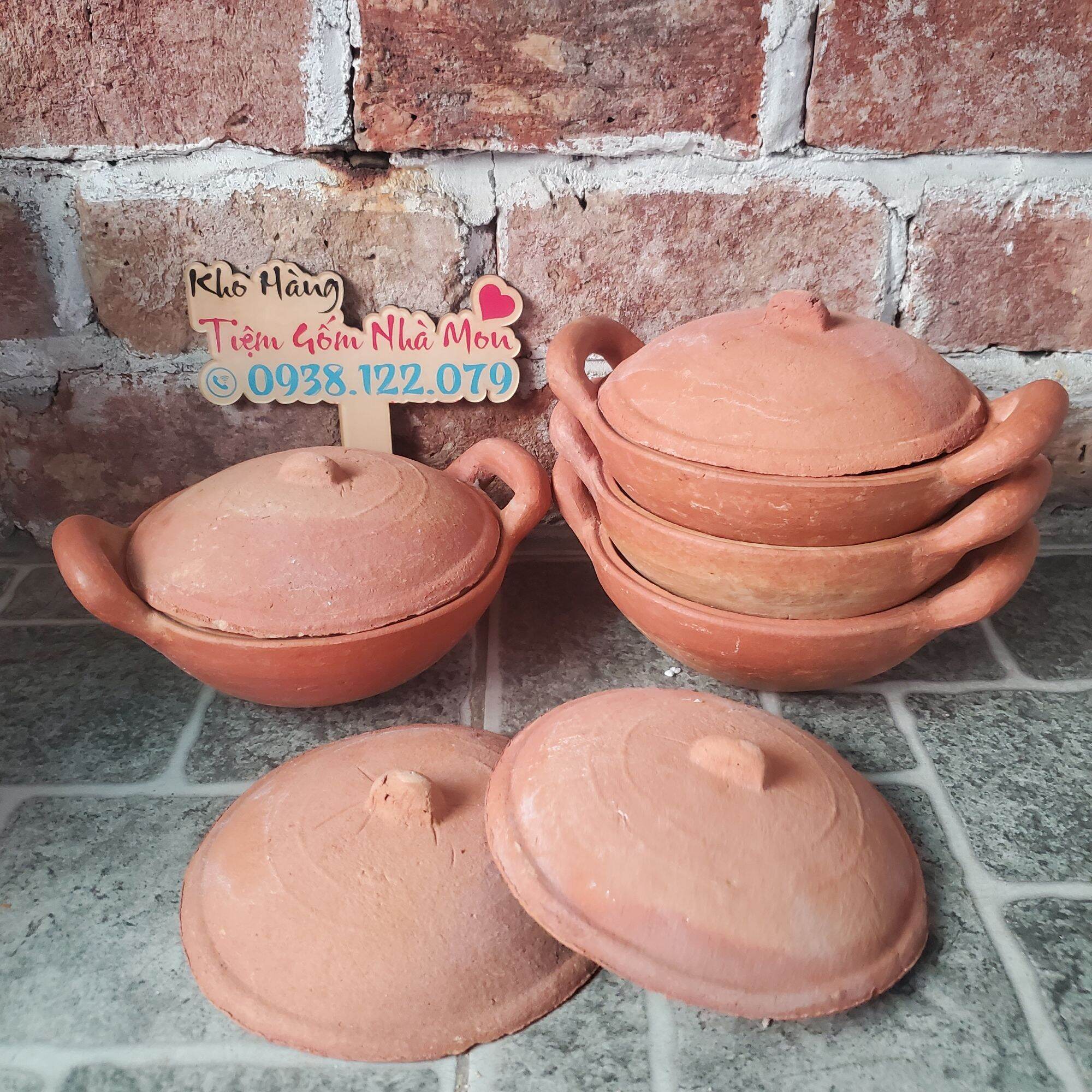 🌿💢Nồi đất Miền Tây 2 Quai dày size 17cm💥🌿 (nắp nồi không đẹp)🤑