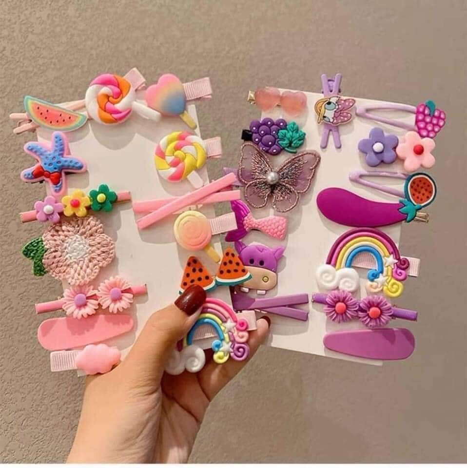Set kẹp tóc 14 món cho bé gái