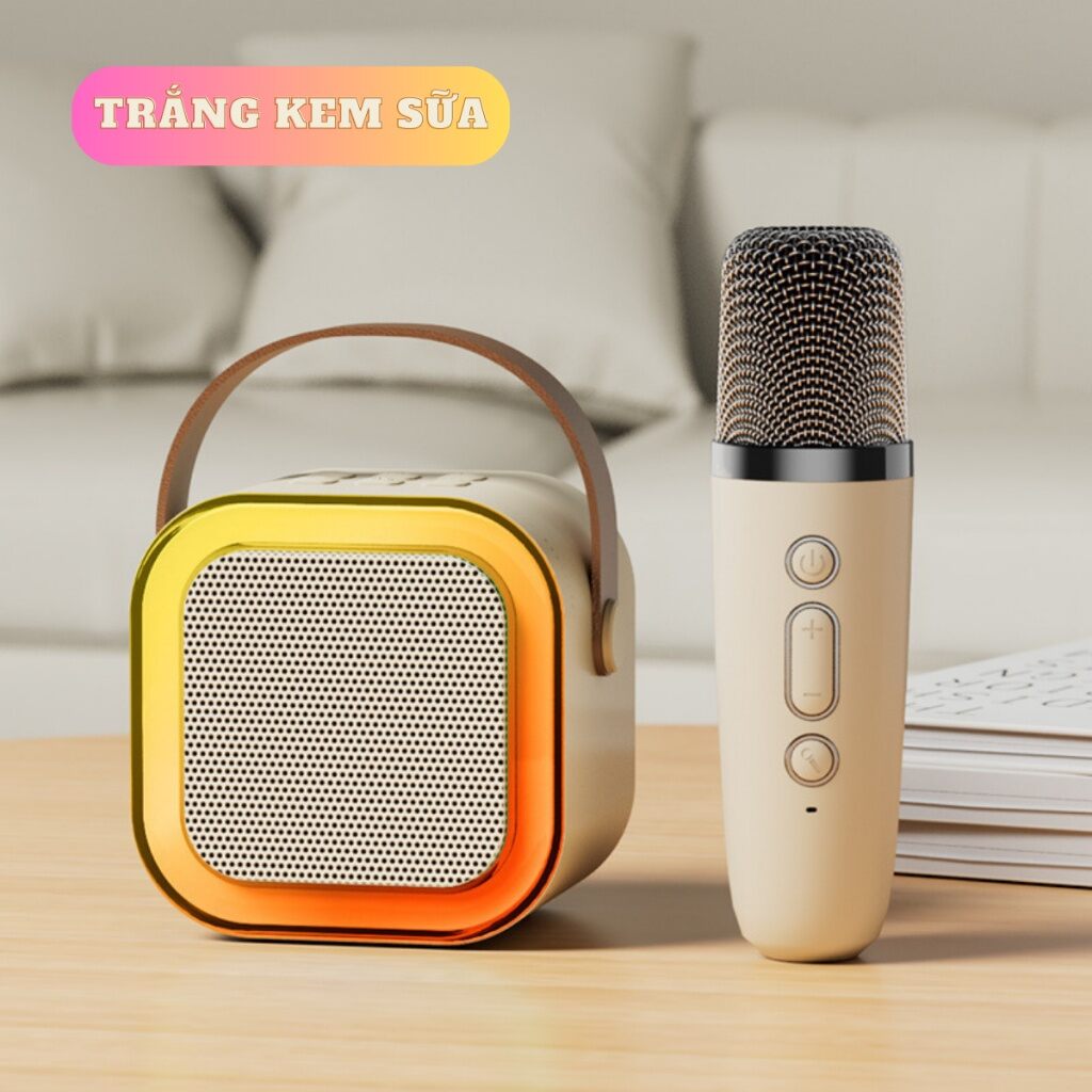 K12 mini karaoke speaker with 10W wireless mic, Bluetooth speaker karaoke, karaoke mic, Bluetooth speaker