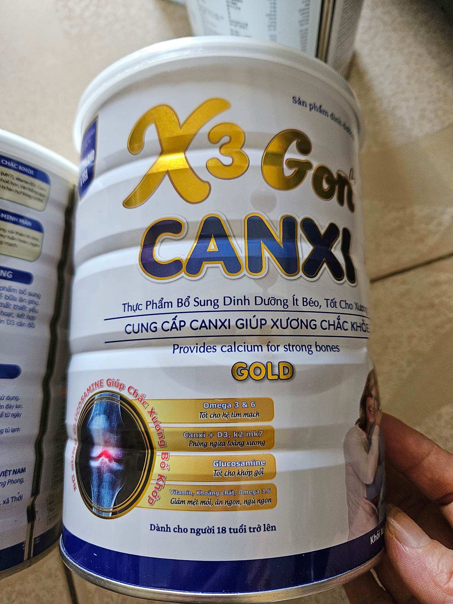 Sữa bột x3gon canxi gold
