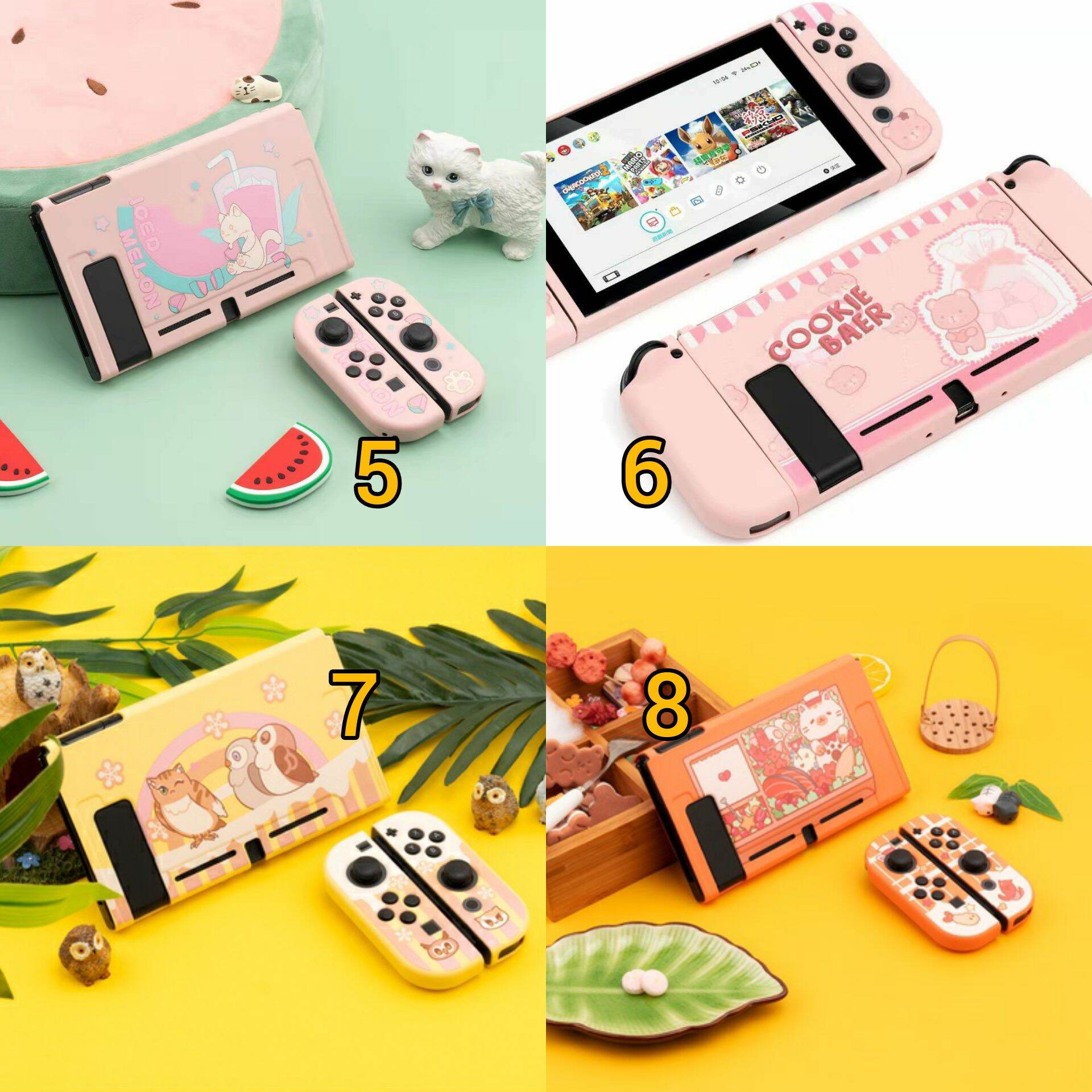 Case.ốp Silicon mềm Nintendo Switch hãng GeekShare đủ mầu.ốp lưng nintendo switch tự chọn