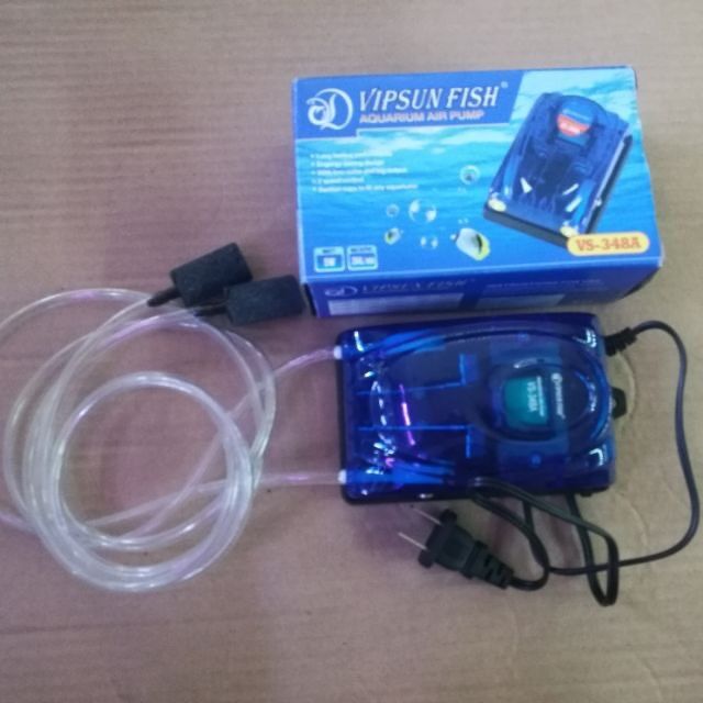 Máy sục khí oxy 2 vòi sobo sb-348a kem 2 day oxi va 2 cuc sui