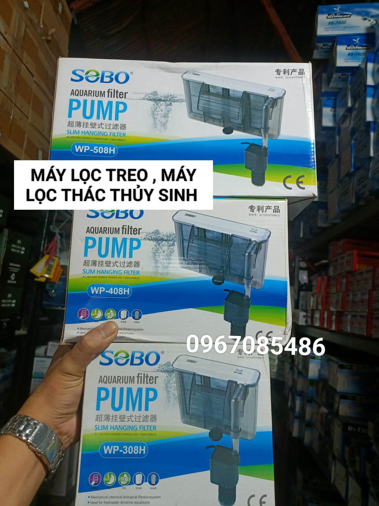 Máy lọc treo , máy lọc thủy sinh , máy lọc nước hồ cá 308 , 408 , 508