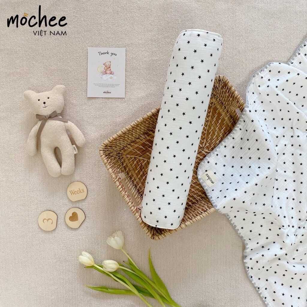 Gối Ôm Muslin Mochee Cho Bé  15x50cm