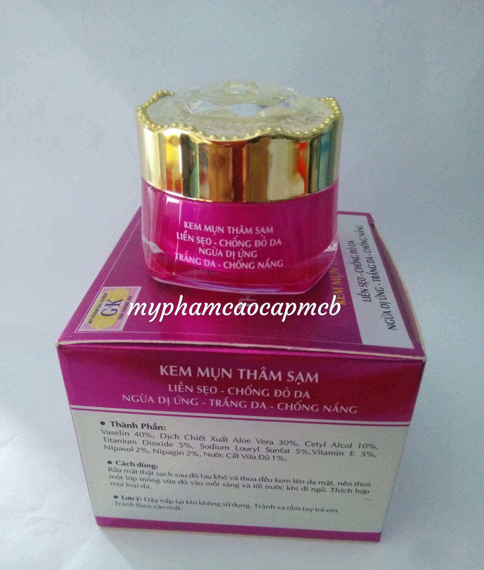 Kem thảo dược vàng mụn thâm sẹo trắng da 15g