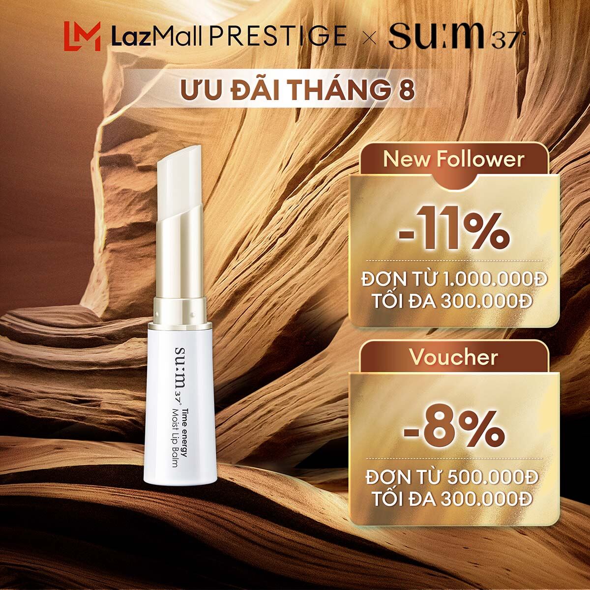 Son dưỡng giàu ẩm Su:m37 Time energy Moist Lip balm 6g