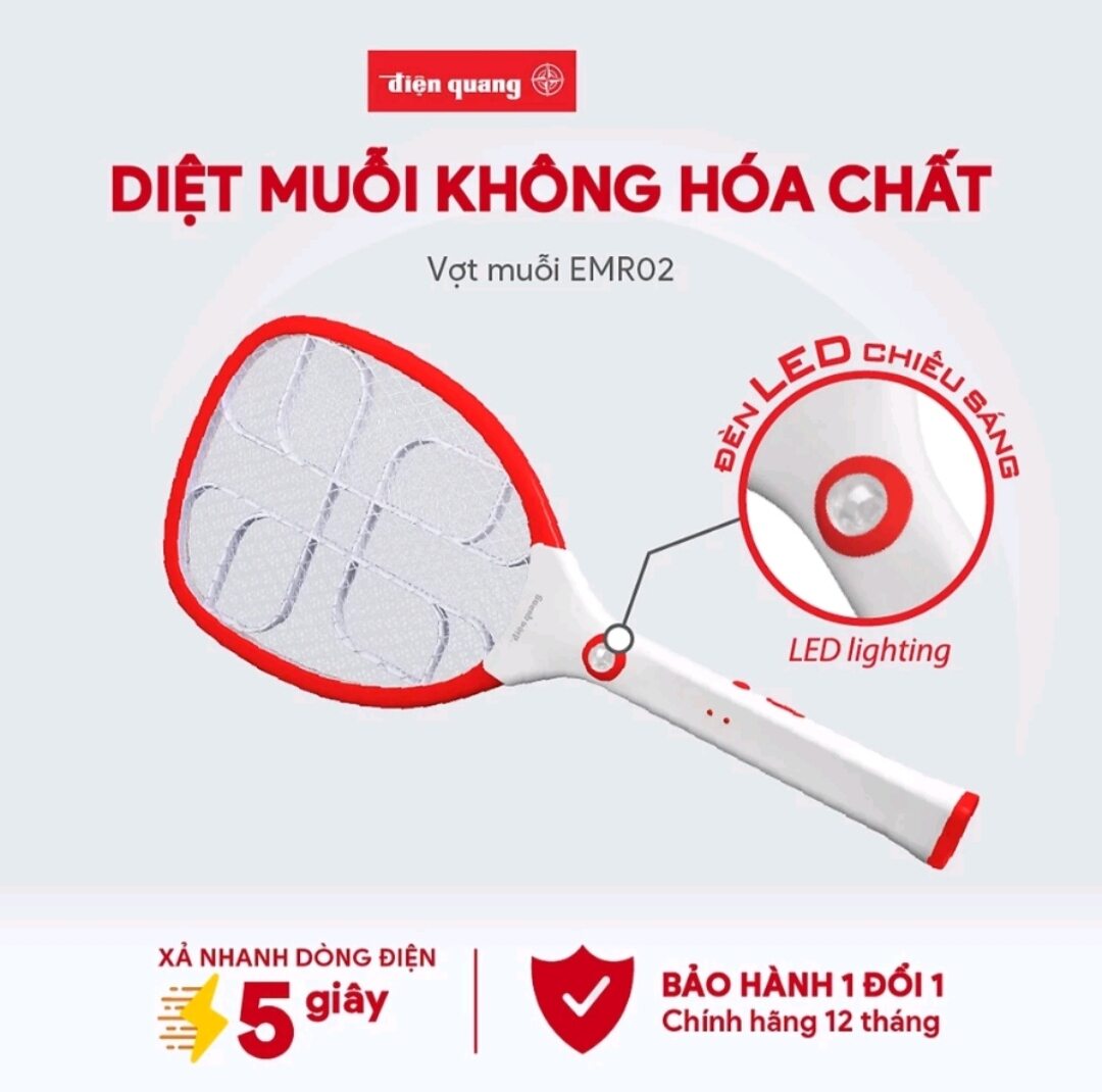 Vợt muỗi điện quang ĐQ EMR02