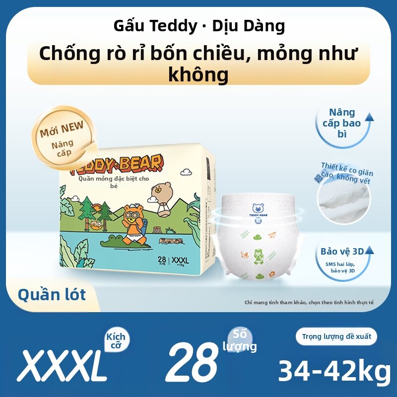 Teddy Bear | Super Thin Breathable Pull-up Pants for Newborns - 4